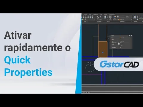 Ativar rapidamente o Quick Properties Copy – GstarCAD